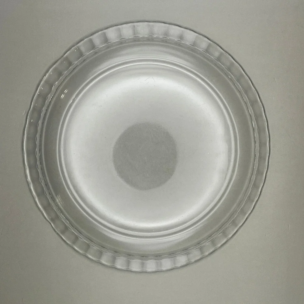 Vtg Clear Glass Thumbprint‎ Edge Salad Luncheon Plate 8.25